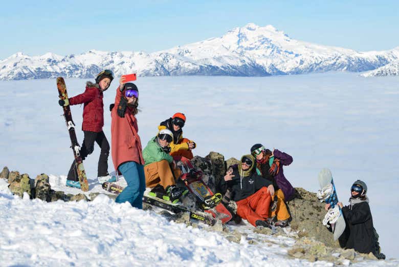 No cume de Cerro Bayo