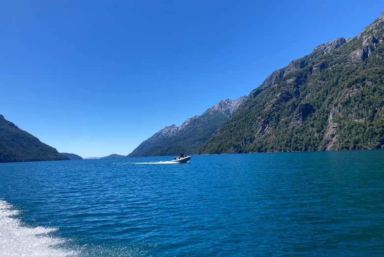 Cruise across the crystal-clear lakes of Bariloche