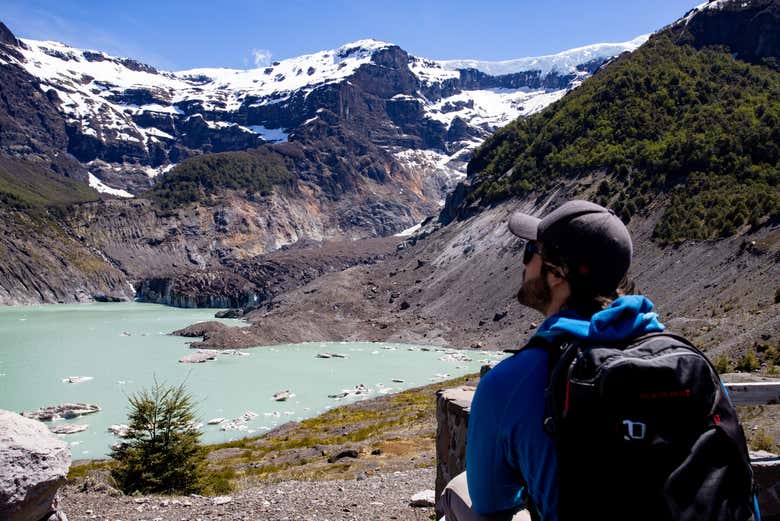 Desfrutando das paisagens Nevadas