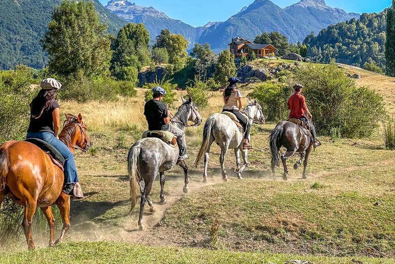 Durante el paseo a caballo