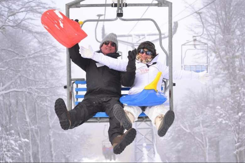 En el recorrido en telesilla