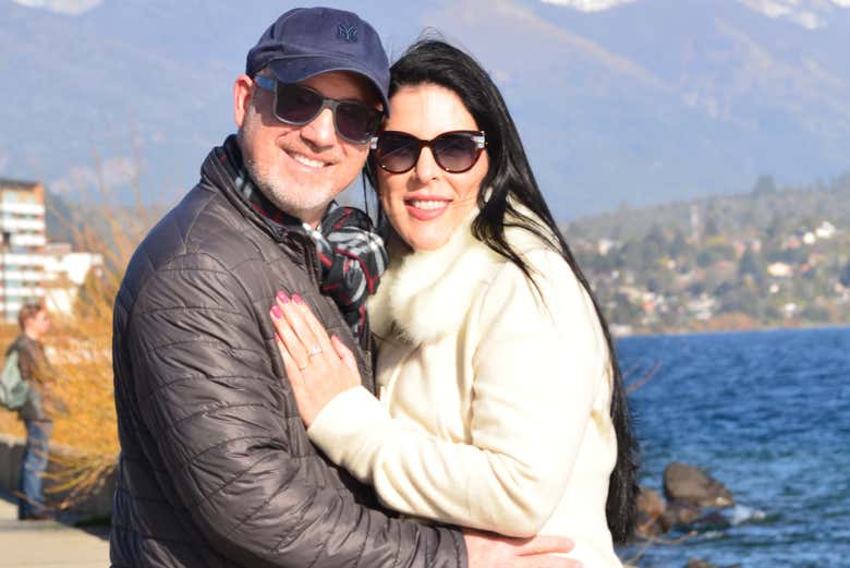 Posando em Bariloche