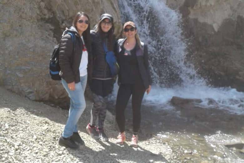 In front of the El Rincon waterfall