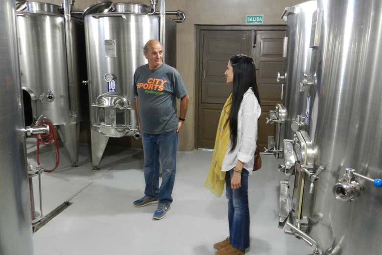 Exploring the winery in Calingasta Valley