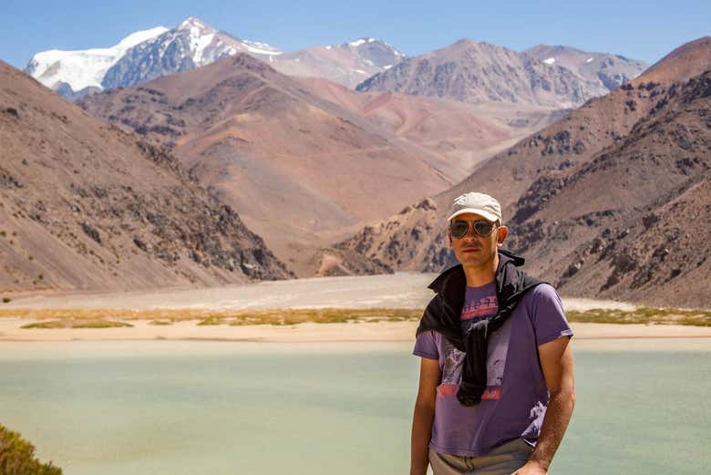 Visitando la Laguna Blanca andina de Argentina