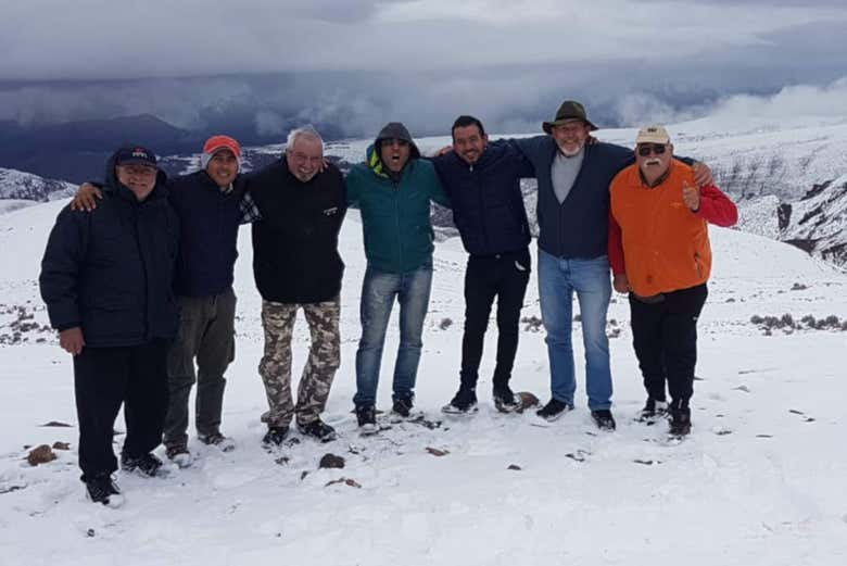 Photo de groupe au refuge de Los Manantiales