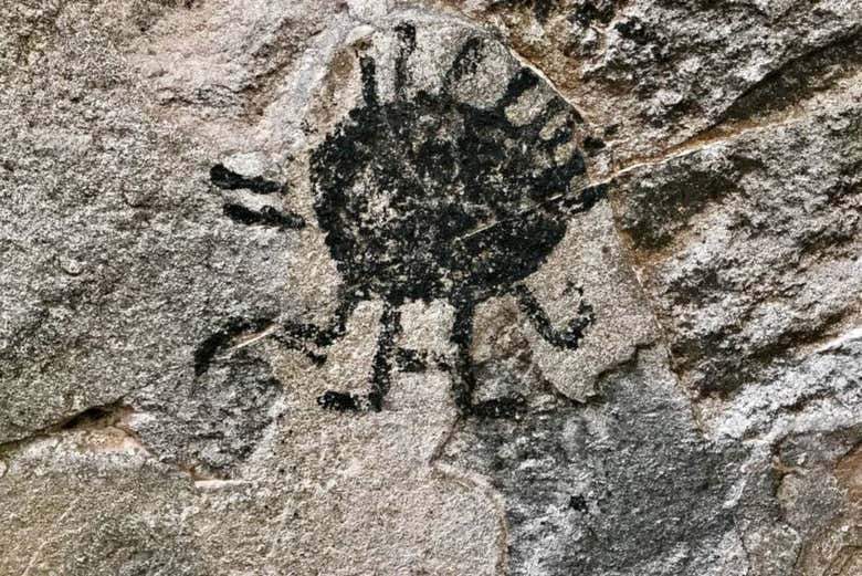 A cave painting in Los Morillos