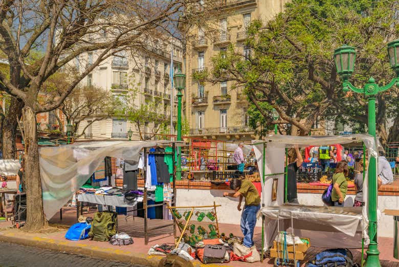 À l'extérieur du marché de San Telmo