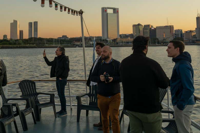 Enjoying the boat tour