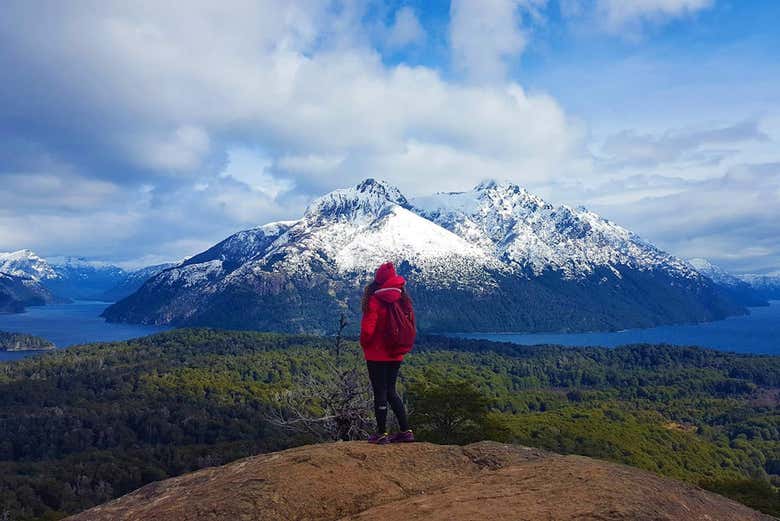 Admiring the landscpaes of Bariloche