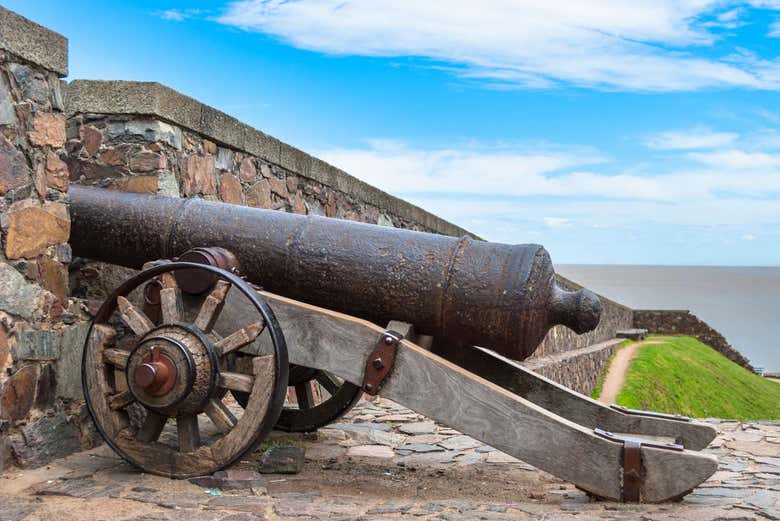 Uno de los cañones en la muralla de Colonia
