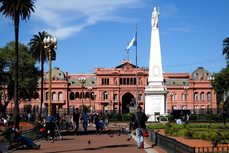 Casa Rosada, na Plaza de Mayo