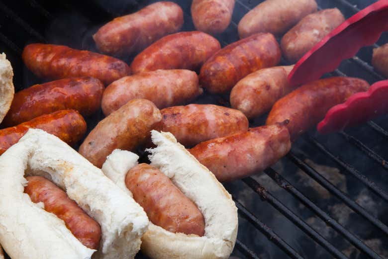 Choripanes sur le gril