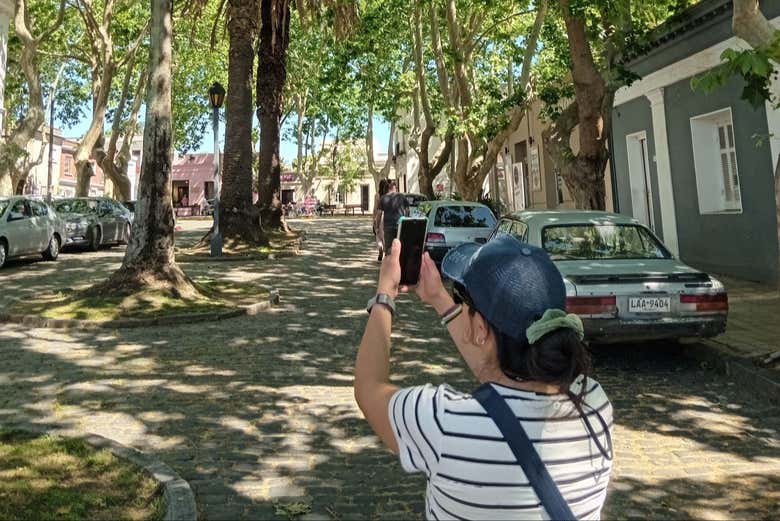 Durante a visita a Colônia do Sacramento