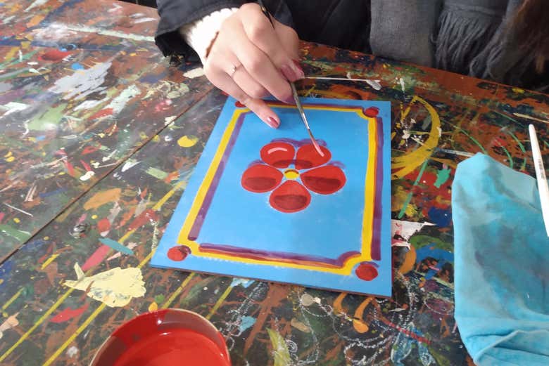 Una delle opere del laboratorio