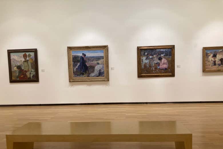 Uma das salas de pintura
