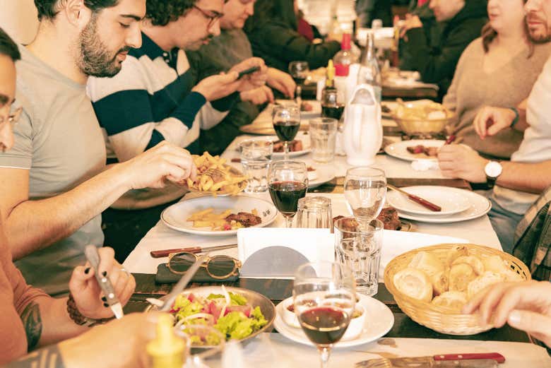 Enjoying the food tour in Buenos Aires!