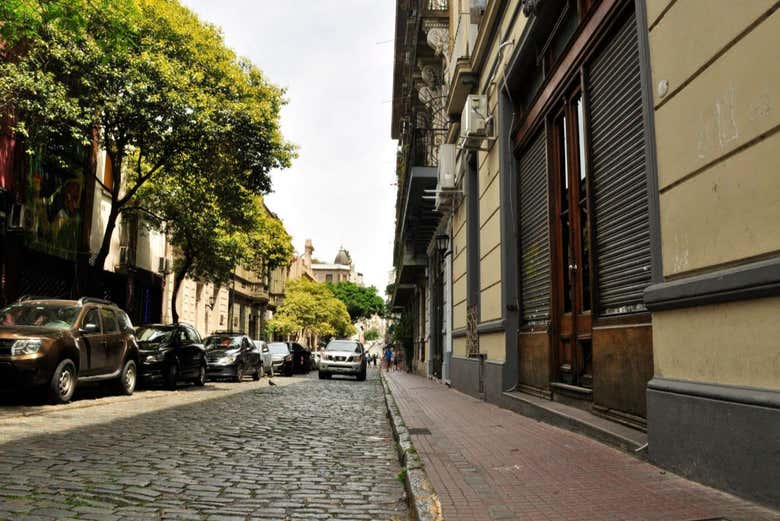 Típicas calles en el barrio