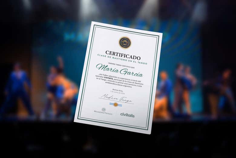 Certificado Clase de tango 