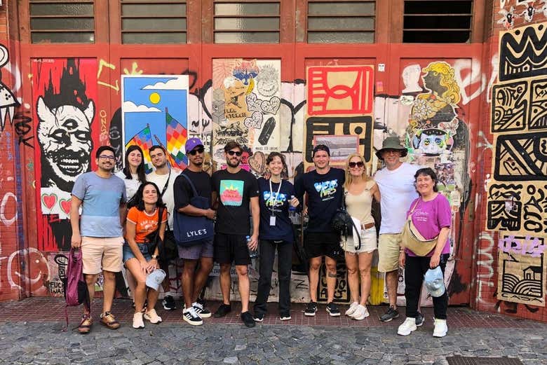 Foto del grupo durante el free tour