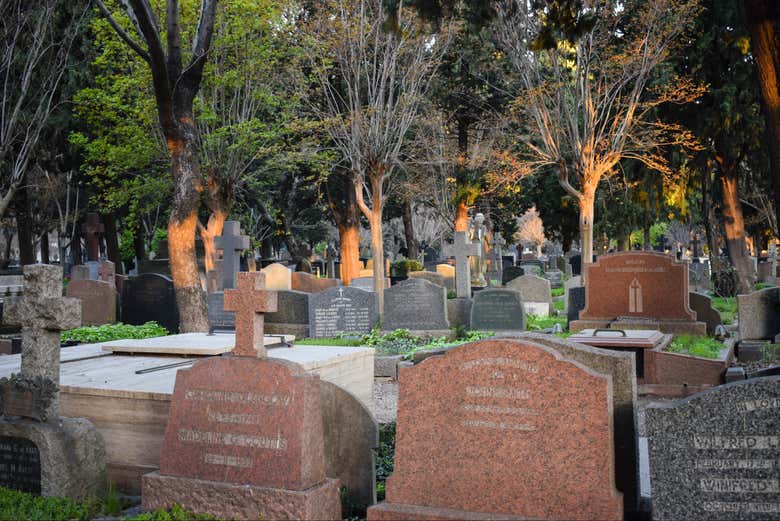 Lápidas del Cementerio Británico