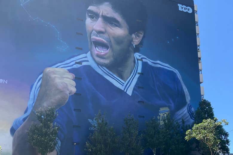 The biggest Maradona mural in the world