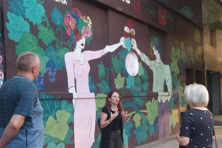 Mural referente al vino