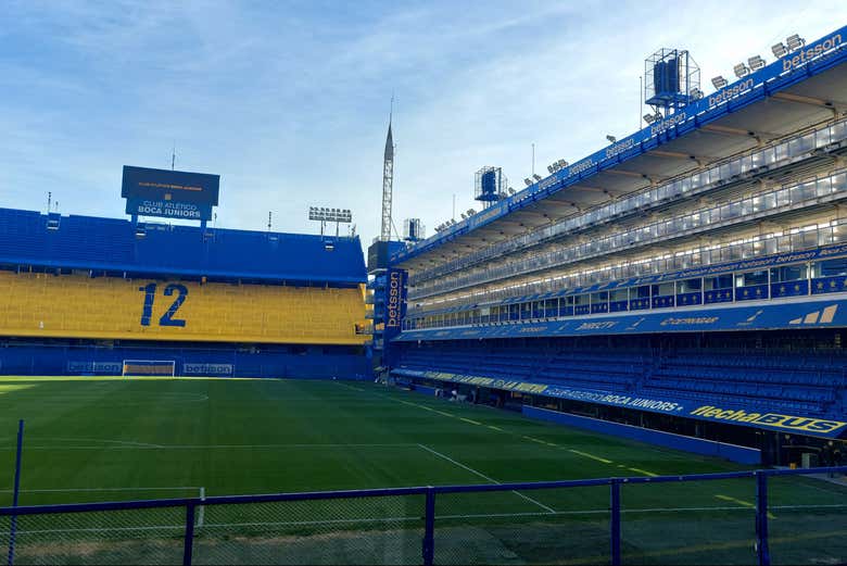Vista panorámica desde tribuna del estadio de La Bombonera