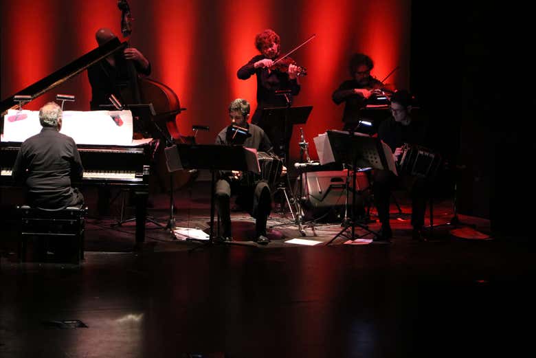 Musicians onstage