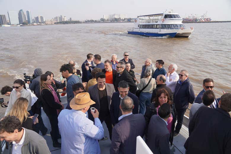 Durante o passeio de barco