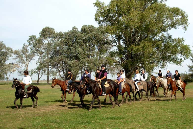 Disfrutando de la experiencia en la Estancia Don Silvano
