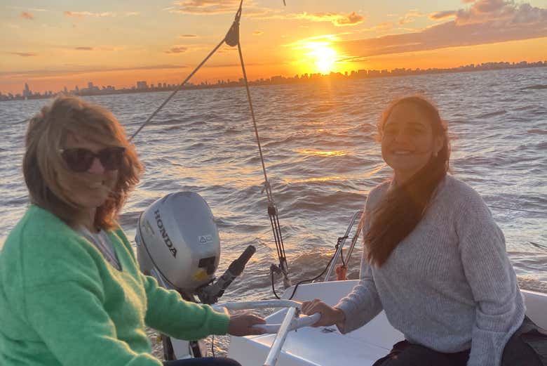 Admire a dreamy sunset