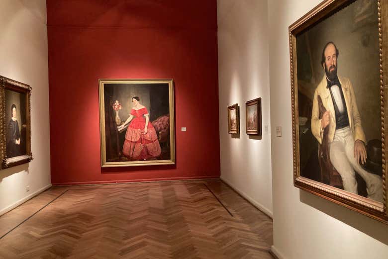 Veremos uma destacada coleção de pinturas