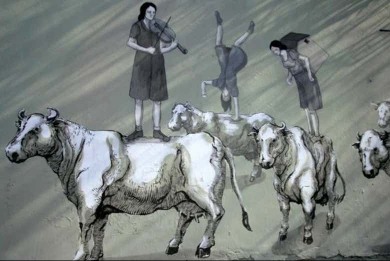 Murales de arte callejero en Villa Crespo