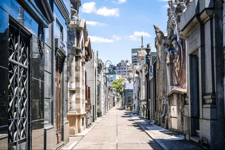 El barrio de Recoleta es famoso por su cementerio