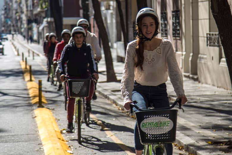 Cycling in the centre of Buenos Aires
