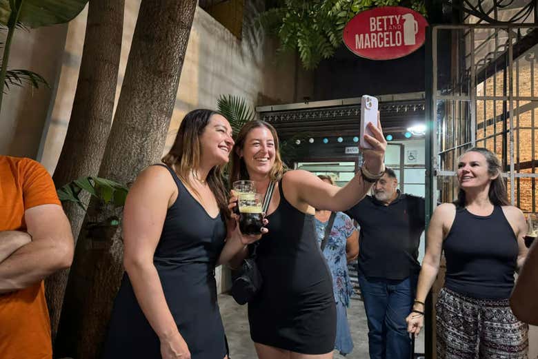 Momento selfie antes de começar o churrasco!
