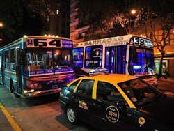Buses travelling around Buenos Aires