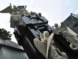 One of the most famous tombs in the Recoleta Cemetery