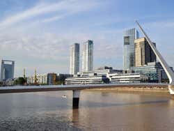 Puente de la Mujer, designed by Santiago Calatrava
