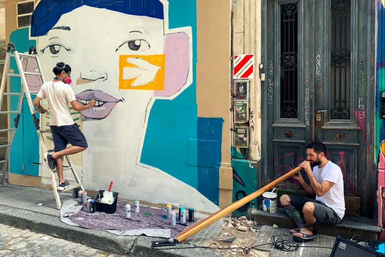 Artistas urbanos em ação