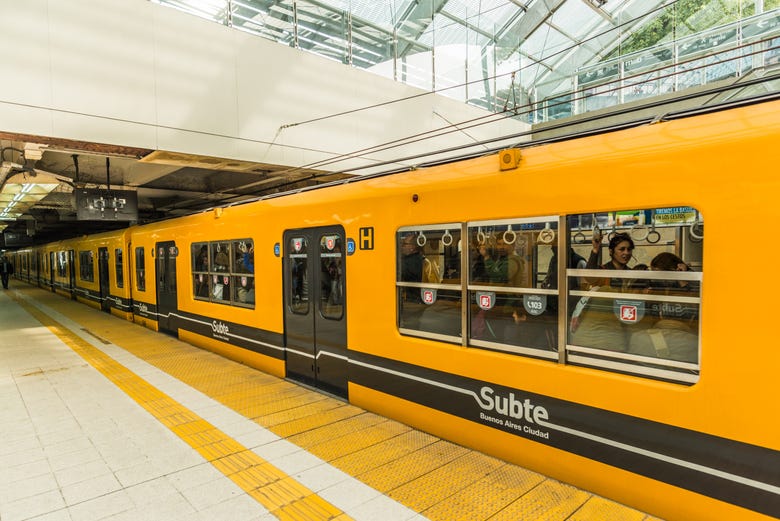 Viajando no metrô de Buenos Aires
