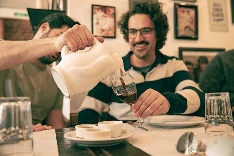 Tasting different wines