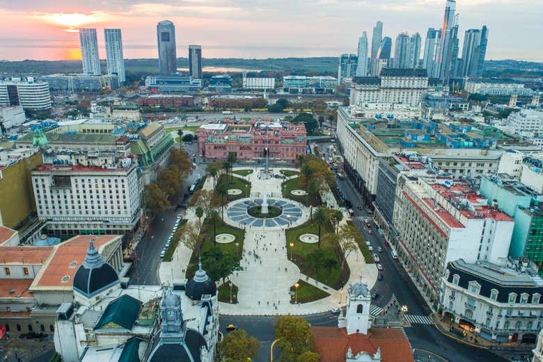 La vista de Buenos Aires desde el helicóptero