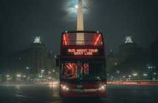 Tour noturno de ônibus panorâmico