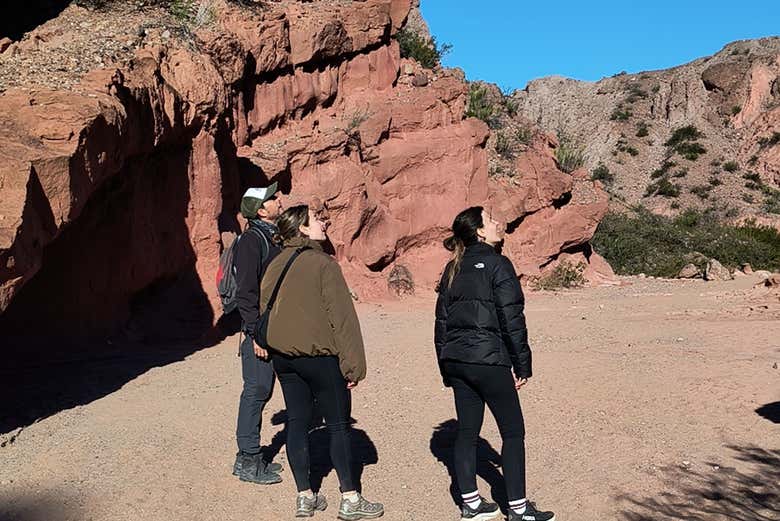 Durante la ruta de trekking por La Yesera