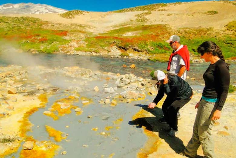 Explore the hot water springs in this area