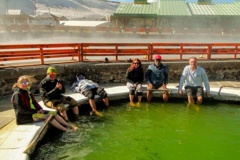 Dip your feet in a natural hot water pool