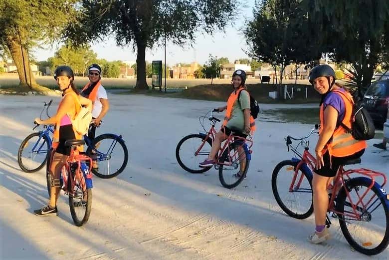 Recorriendo Chascomús en bicicleta