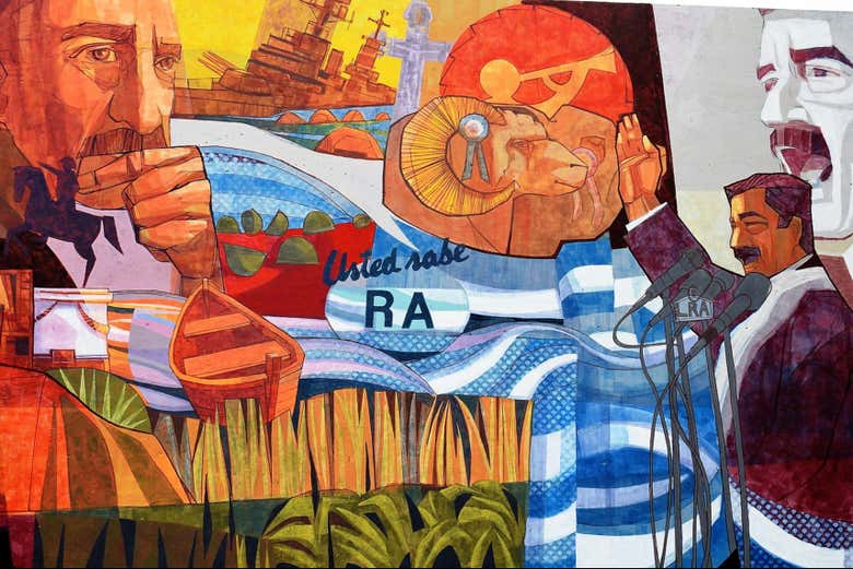 Mural dedicado al expresidente argentino Raúl Alfonsín